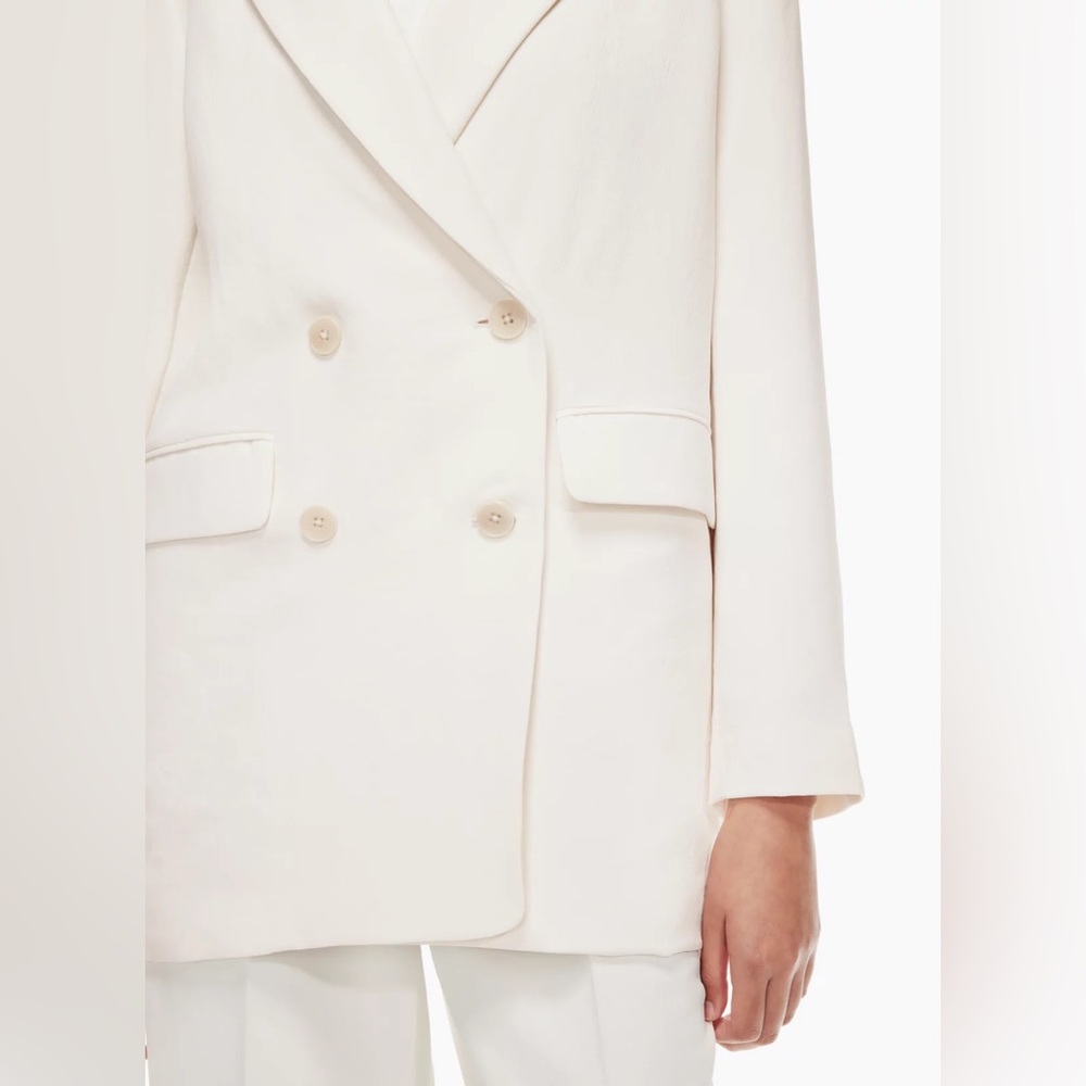 Aritzia Wilfred Cherrelle Light Birch new Formal Wedding Oversized Blazer Size L - Picture 6 of 15